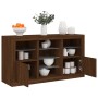 Sideboard with LED lights in brown oak 123x37x67 cm by , Sideboards - Ref: Foro24-3209085, Price: 149,89 €, Discount: %