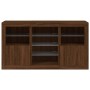 Sideboard with LED lights in brown oak 123x37x67 cm by , Sideboards - Ref: Foro24-3209085, Price: 149,89 €, Discount: %