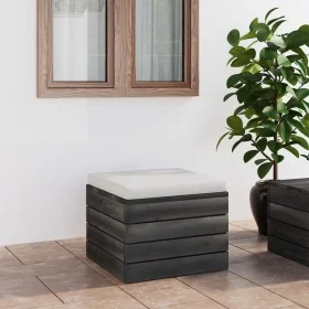 Pallet ottoman for garden with pine wood cushion by vidaXL, Modular outdoor sofas - Ref: Foro24-3061697, Price: 84,59 €, Disc...