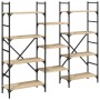 Regal aus Sonoma-Eichen-Ingenieurholz 160x28,5x136,5 cm von , Bücherregale und Regale - Ref: Foro24-838874, Preis: 103,39 €, ...