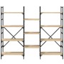 Regal aus Sonoma-Eichen-Ingenieurholz 160x28,5x136,5 cm von , Bücherregale und Regale - Ref: Foro24-838874, Preis: 103,39 €, ...
