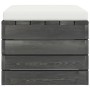 Pallet ottoman for garden with pine wood cushion by vidaXL, Modular outdoor sofas - Ref: Foro24-3061697, Price: 82,04 €, Disc...