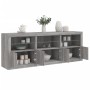 Sideboard mit LED-Lichtern in Sonoma-Grau 181,5x37x67 cm. von , Sideboards - Ref: Foro24-3209007, Preis: 252,85 €, Rabatt: %