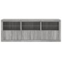 Sideboard with Sonoma grey LED lights 181.5x37x67 cm by , Sideboards - Ref: Foro24-3209007, Price: 253,13 €, Discount: %