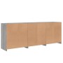 Sideboard with Sonoma grey LED lights 181.5x37x67 cm by , Sideboards - Ref: Foro24-3209007, Price: 253,13 €, Discount: %