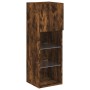 Mueble para TV con luces LED roble ahumado 30,5x30x90 cm de , Muebles TV - Ref: Foro24-837009, Precio: 52,72 €, Descuento: %