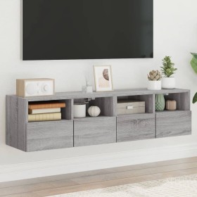 Wand-TV-Möbel 2 Stück in Sonoma-Grau aus Holz 60x30x30 cm von , TV-Möbel - Ref: Foro24-836865, Preis: 71,98 €, Rabatt: %