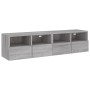 Wand-TV-Möbel 2 Stück in Sonoma-Grau aus Holz 60x30x30 cm von , TV-Möbel - Ref: Foro24-836865, Preis: 71,98 €, Rabatt: %