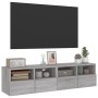 Wand-TV-Möbel 2 Stück in Sonoma-Grau aus Holz 60x30x30 cm von , TV-Möbel - Ref: Foro24-836865, Preis: 71,98 €, Rabatt: %