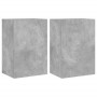 Muebles de TV de pared 2 uds madera gris hormigón 40,5x30x60 cm de , Muebles TV - Ref: Foro24-836917, Precio: 76,02 €