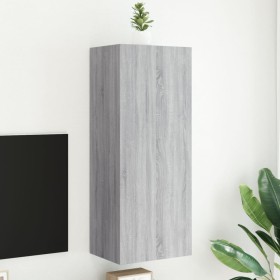 Mueble TV de pared madera ingeniería gris Sonoma 40,5x30x102 cm de , Muebles TV - Ref: Foro24-836936, Precio: 68,12 €, Descue...