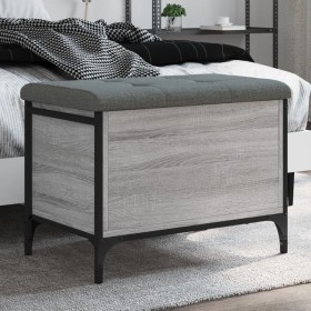 Bank mit Stauraum aus grauem Sonoma-Ingenieurholz 62x42x45 cm. von , Bänke für Hallen und Lager - Ref: Foro24-835140, Preis: ...
