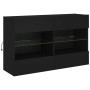 Schwarzer TV-Wandschrank mit LED-Lichtern 98,5x30x60,5 cm. von , TV-Möbel - Ref: Foro24-837107, Preis: 103,46 €, Rabatt: %
