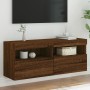 Wand-TV-Möbel mit LED-Lichtern, Eiche braun, 100x30x40 cm. von , TV-Möbel - Ref: Foro24-837217, Preis: 65,11 €, Rabatt: %