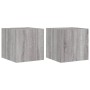 Muebles TV pared con luces LED 2 uds gris Sonoma 30,5x35x30 cm de , Muebles TV - Ref: Foro24-837229, Precio: 57,74 €, Descuen...