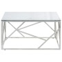 Silberner Couchtisch aus Edelstahl und gehärtetem Glas von , Couchtisch - Ref: Foro24-349947, Preis: 194,24 €, Rabatt: %