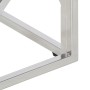 Silberner Couchtisch aus Edelstahl und gehärtetem Glas von , Couchtisch - Ref: Foro24-349947, Preis: 194,24 €, Rabatt: %