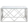 Silberner Couchtisch aus Edelstahl und gehärtetem Glas von , Couchtisch - Ref: Foro24-349979, Preis: 236,11 €, Rabatt: %