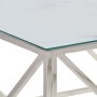 Silberner Couchtisch aus Edelstahl und gehärtetem Glas von , Couchtisch - Ref: Foro24-349979, Preis: 236,11 €, Rabatt: %