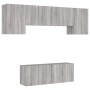 Wand-TV-Möbel 6-teilig aus grauem Sonoma-Ingenieurholz von , TV-Möbel - Ref: Foro24-3216444, Preis: 189,89 €, Rabatt: %