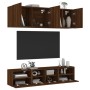 Wand-TV-Möbel 5-teilig aus braunem Eichenfurnierholz von , TV-Möbel - Ref: Foro24-3216517, Preis: 158,50 €, Rabatt: %