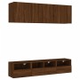 Wand-TV-Möbel 5-teilig aus braunem Eichenfurnierholz von , TV-Möbel - Ref: Foro24-3216517, Preis: 158,50 €, Rabatt: %