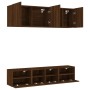 Wand-TV-Möbel 5-teilig aus braunem Eichenfurnierholz von , TV-Möbel - Ref: Foro24-3216517, Preis: 158,50 €, Rabatt: %
