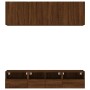 Wand-TV-Möbel 5-teilig aus braunem Eichenfurnierholz von , TV-Möbel - Ref: Foro24-3216517, Preis: 158,50 €, Rabatt: %
