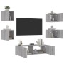 Muebles de TV de pared con luces LED 5 piezas gris Sonoma de , Muebles TV - Ref: Foro24-3216865, Precio: 171,35 €, Descuento: %