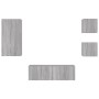 Wand-TV-Möbel mit LED-Lichtern, 4-teilig, in Sonoma-Grau. von , TV-Möbel - Ref: Foro24-3216886, Preis: 173,02 €, Rabatt: %