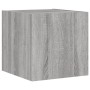 Wand-TV-Möbel mit LED-Lichtern, 4-teilig, in Sonoma-Grau. von , TV-Möbel - Ref: Foro24-3216886, Preis: 173,02 €, Rabatt: %