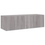 Wand-TV-Möbel mit LED-Lichtern, 4-teilig, in Sonoma-Grau. von , TV-Möbel - Ref: Foro24-3216886, Preis: 173,02 €, Rabatt: %