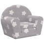 Kinder-Schlafsofa aus weichem hellgrauem Plüsch mit Sternen von , Baby- und Kleinkindmöbel - Ref: Foro24-356992, Preis: 48,59...