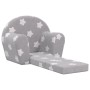 Kinder-Schlafsofa aus weichem hellgrauem Plüsch mit Sternen von , Baby- und Kleinkindmöbel - Ref: Foro24-356992, Preis: 48,59...