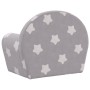 Kinder-Schlafsofa aus weichem hellgrauem Plüsch mit Sternen von , Baby- und Kleinkindmöbel - Ref: Foro24-356992, Preis: 48,59...