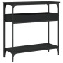 Console table with black engineered wood shelf 75x29x75 cm by , Side tables - Ref: Foro24-837712, Price: 49,94 €, Discount: %