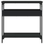 Console table with black engineered wood shelf 75x29x75 cm by , Side tables - Ref: Foro24-837712, Price: 49,94 €, Discount: %