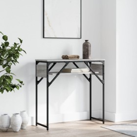 Konsolentisch Regal aus Sonoma-Gray-Ingenieurholz 75x30x75 cm von , Seitentische - Ref: Foro24-837800, Preis: 39,85 €, Rabatt: %