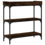 Console table with smoked oak shelves 75x30x80 cm by , Side tables - Ref: Foro24-837814, Price: 52,14 €, Discount: %