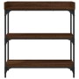 Mesa consola con estantes roble marrón 75x30x80 cm de , Mesas auxiliares - Ref: Foro24-837816, Precio: 46,23 €, Descuento: %