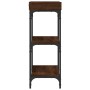 Mesa consola con estantes roble marrón 75x30x80 cm de , Mesas auxiliares - Ref: Foro24-837816, Precio: 46,23 €, Descuento: %