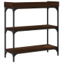 Mesa consola con estantes roble marrón 75x30x80 cm de , Mesas auxiliares - Ref: Foro24-837816, Precio: 46,23 €, Descuento: %