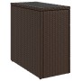 Beistelltisch für den Garten mit Glasplatte aus braunem PE-Rattan, 58x27,5x55 cm. von , Gartentische - Ref: Foro24-366214, Pr...