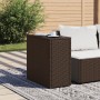 Beistelltisch für den Garten mit Glasplatte aus braunem PE-Rattan, 58x27,5x55 cm. von , Gartentische - Ref: Foro24-366214, Pr...