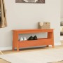 Massive Kiefernholz-Empfangsbank in brauner Wachsoberfläche, 100x28x45 cm. von , Bänke für Hallen und Lager - Ref: Foro24-837...