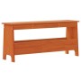 Solid pine wood brown waxed hallway bench 100x28x45 cm by , Benches for halls and storage - Ref: Foro24-837384, Price: 53,81 ...