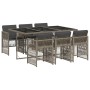 Garden dining set 7 pieces and gray synthetic rattan cushions by , Garden sets - Ref: Foro24-3210908, Price: 411,73 €, Discou...