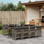 Garten-Essgruppe, 9-teilig, mit grauen Kissen aus synthetischem Rattan von , Gartensets - Ref: Foro24-3210920, Preis: 601,70 ...