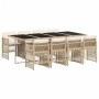 9-piece garden dining set with beige synthetic rattan cushions by , Garden sets - Ref: Foro24-3210922, Price: 565,43 €, Disco...