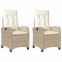 Garten-Liegestühle mit beigen Kissen, 2 Stück, aus PE-Rattan. von , Gartenstühle - Ref: Foro24-365220, Preis: 255,88 €, Rabat...